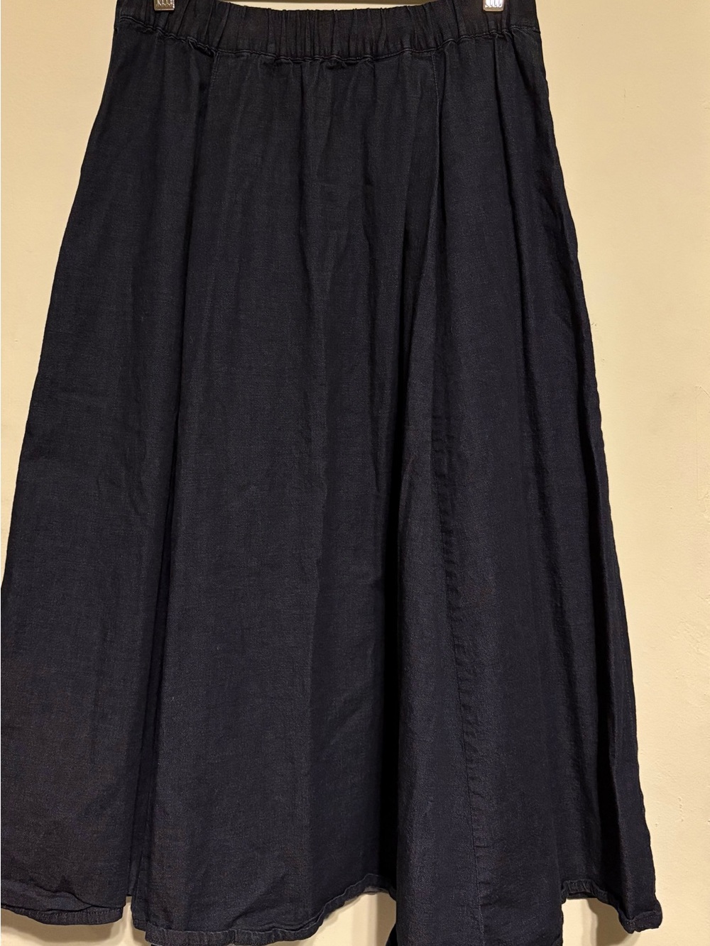 Muji Navy A-Line Midi Skirt - Picture 2 of 2